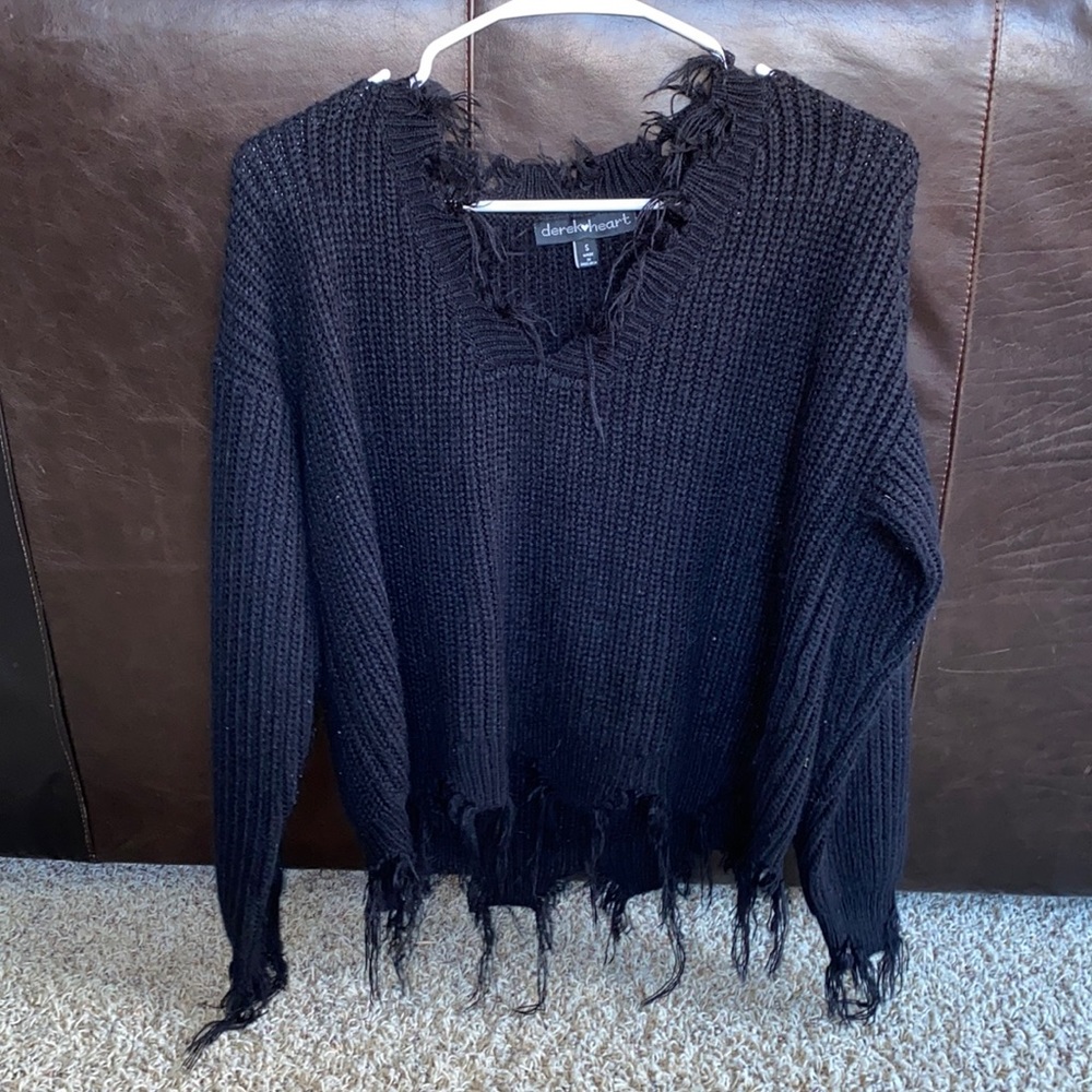 black sweater